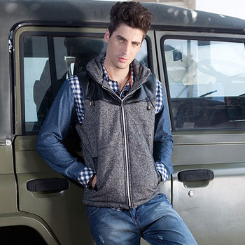 <em>马甲</em> <em>搭配</em>_欧美男装秋冬新品 男士拼色<em>马夹</em> 保