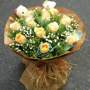 11朵玫瑰鲜花束礼盒同城速递北京上海南京杭