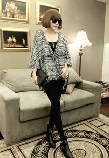 【<em>清清潮流女装</em>】欧美风2013秋款蝙蝠袖斗篷