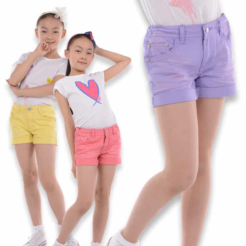 <em>女大童短裤</em>夏季韩版2013新款女童<em>热裤</em>初中小