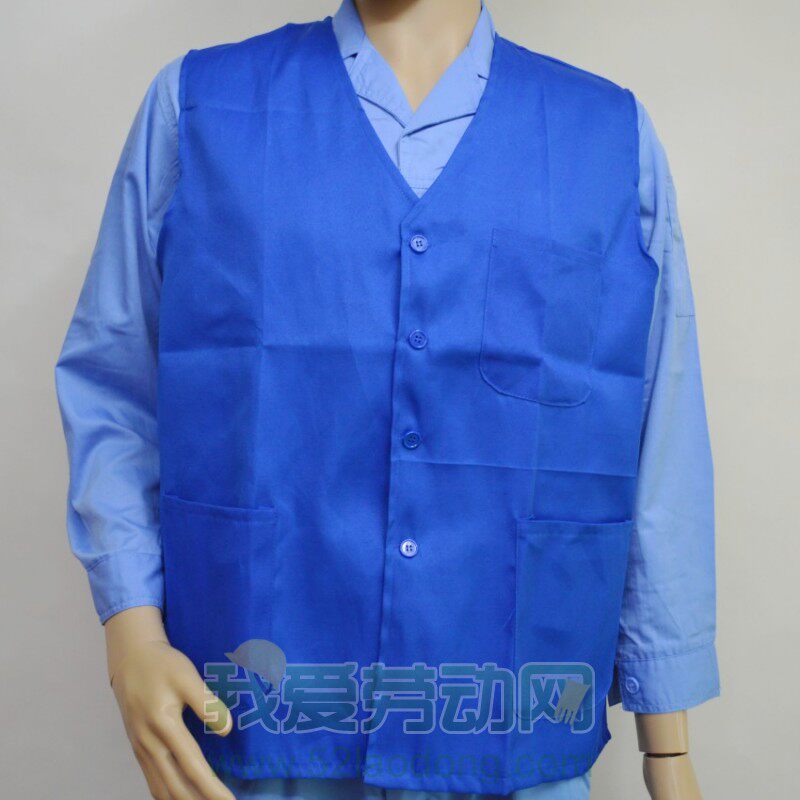 涤卡<em>布背心</em> <em>马甲</em> <em>马夹</em> 工作服 保洁服 环卫服 蓝