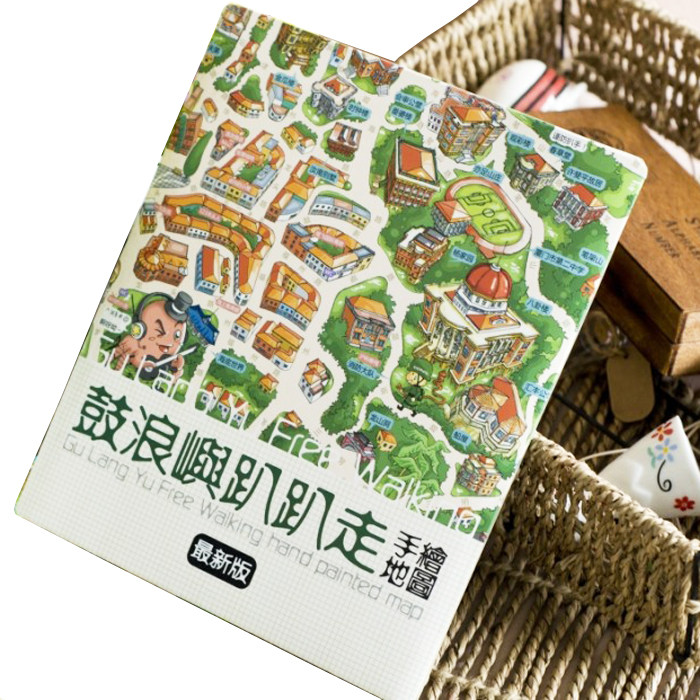 厦门自助旅游必备 鼓浪屿 趴趴走  手绘地图送明