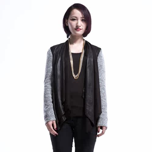 CHICREFORM | FW-CR 围巾领<em>拼接袖女外套</em>|