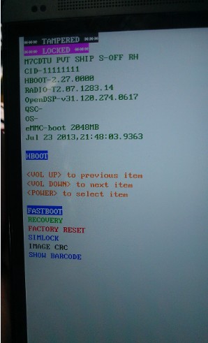 HTC ONE M7 802t 刷机硬解S-OFF HBOOT 2.