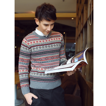 针织衫<em>搭配</em>_fumeijia春装男装2013男士修身圆