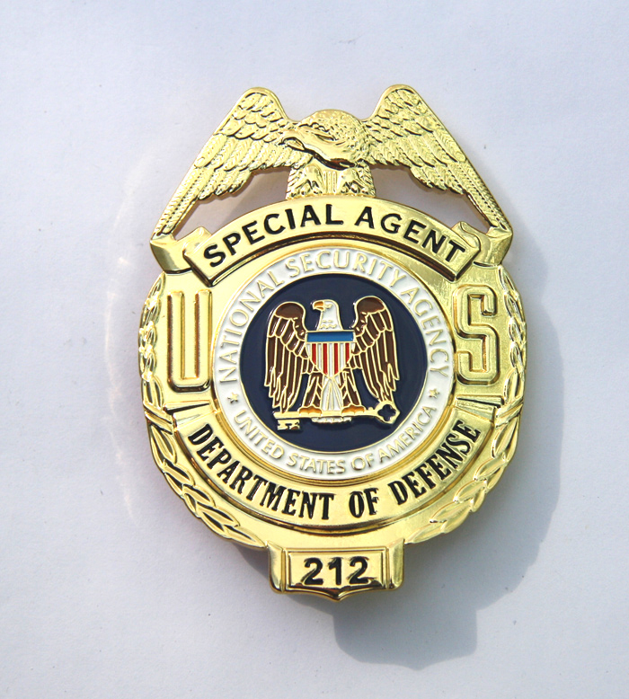 美军金属徽章 美国国家安全局警徽特工金属徽章警徽纯铜