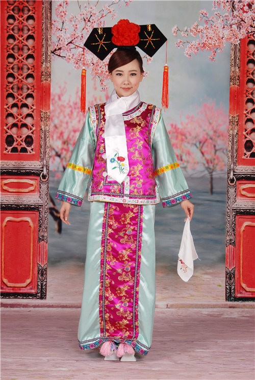 清朝格格服装 古代成人儿童格格服装 皇宫公主