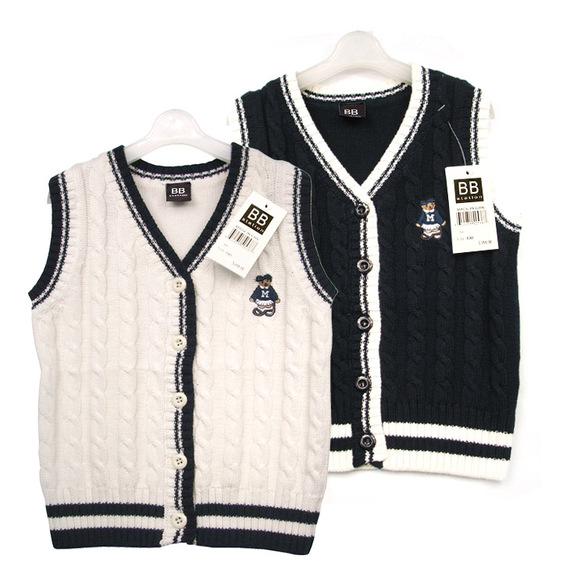 <em>春秋</em>款儿童装 英伦风<em>男童</em>纯棉<em>针织</em>衫马夹坎肩