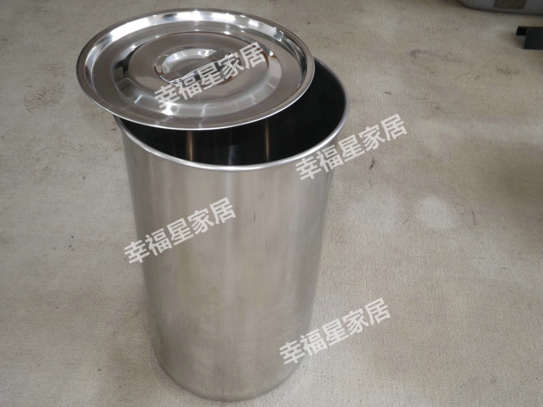 30*55厨房不锈钢配盖园米缸油桶米桶 水缸蓄水桶储水筒带盖圆米箱