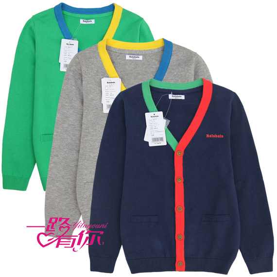 巴拉巴拉专柜正品童装春装2014新款男童针织
