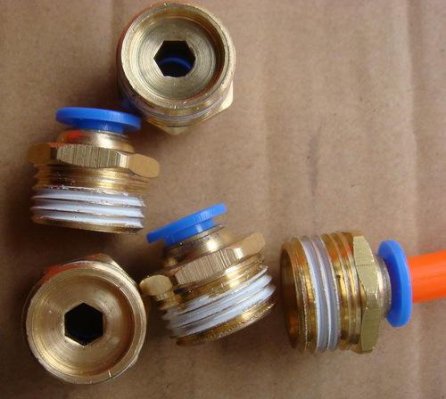 气管接头 转换接头 4分外丝转直插8MM气管 直