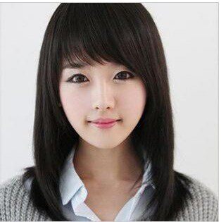 假<em>头发</em>女生女士斜留海中长发<em>长</em>假发梨花头披肩