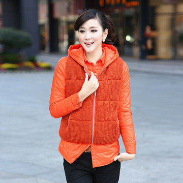 杭派女装 原创设计连帽 多种<em>穿法</em>百搭 <em>棉马甲</em>套