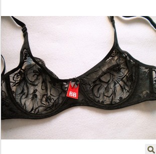 性感蕾丝超薄<em>文胸</em> 透明时尚<em>38码</em>内衣 <em>文胸</em> 全罩