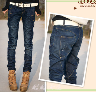 ONLY.y正品暗纹背带两穿哈伦裤 英伦风<em>马裤</em>小