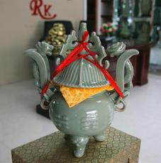 中国汝瓷 原产地汝窑 龙兴汝瓷 八卦鼎 瓷器