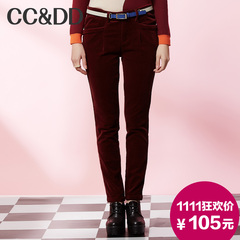 【爆】CCDD2014冬正品新款女装加厚灯芯绒长裤 欧美休闲铅笔裤
