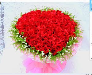 1朵红玫瑰花束情人节鲜花预订石家庄鲜花店唐