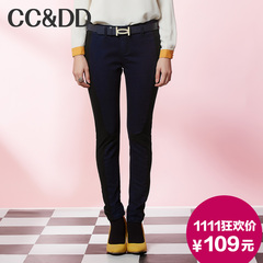 【爆】CCDD2014冬装专柜正品新款女显瘦小脚铅笔裤深色弹力牛仔裤