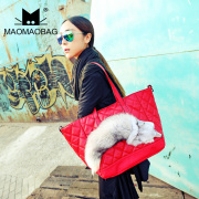 猫猫包袋冬季新款时尚皮草单肩女包立体狐狸毛图案手提包M06-226