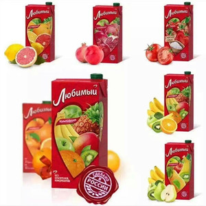 俄罗斯进口喜爱果汁饮料100%混合口味水果饮