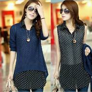 <em>黑色</em>上衣配深<em>蓝色</em>裤子春装新款女装 搭配高腰