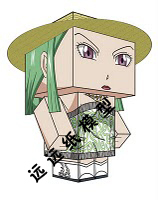 妖精的尾巴手办周边 瓦卡巴 3d纸模型diy手工拼