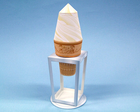 食物冰激凌 3D立体纸模型DIY儿童手工 附带制