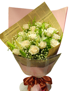 18朵香槟玫瑰 中山鲜花网 <em>生日花</em> 送<em>女朋友</em> 新
