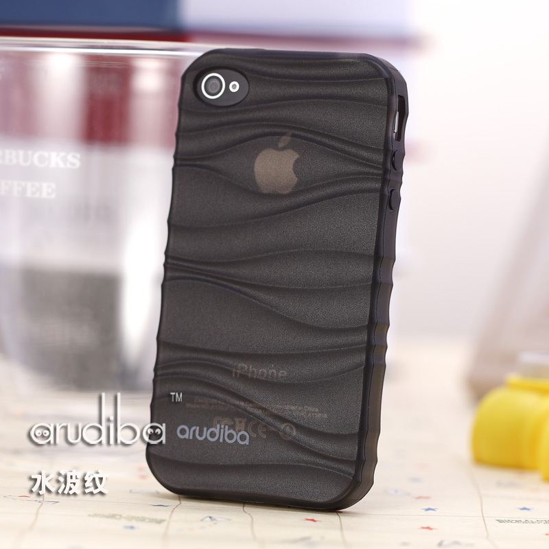 特价苹果iPhone4 4s手机壳 手机套 保护壳套 动感波纹果冻 清水套