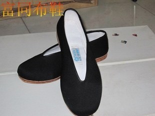 正品老北京传统布鞋前进厂京花牛皮底布鞋圆口