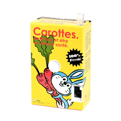 LOMO相机 饮料果汁盒烟盒相机Juice Cigatette Camera 黄色兔子