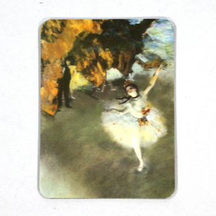 <em>德加</em>EdgarDegas 油画作品<em>舞台上的舞女</em>冰箱贴