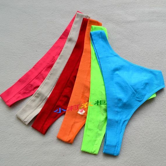 6件包邮女士低腰内裤纯莱卡棉<em>女式 丁字裤</em>T裤