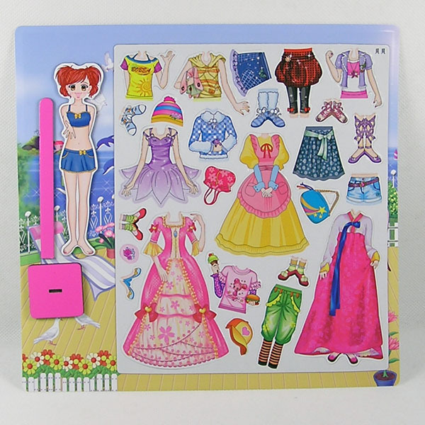 风靡女孩最爱换装宝贝磁贴游戏包-贝贝/儿童益智磁性玩具