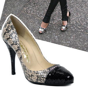 实拍2012秋季新款韩版蛇纹<em>小香风女鞋</em>热销高