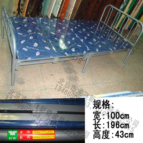 =宏伟专卖= 四折床 折叠床 板床 1米宽 单人床轮