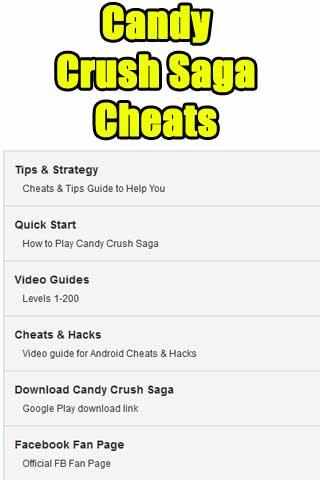 Candy Crush Saga Cheats