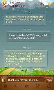 GO SMS Theme Shimmer