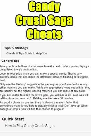 【免費工具App】Candy Crush Saga Cheats-APP點子