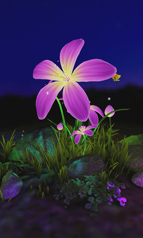 【免費個人化App】紫蝶花3D壁纸-APP點子