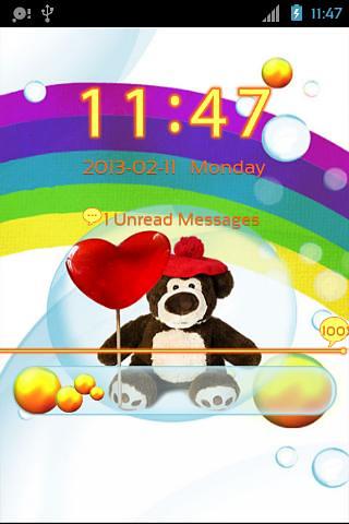 【免費個人化App】可爱的玩具熊GO锁屏-APP點子