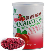 草根香园地 玺诺食品加拿大进口休闲零食蔓越莓干红莓果190g/罐 健康养生果干台湾分装