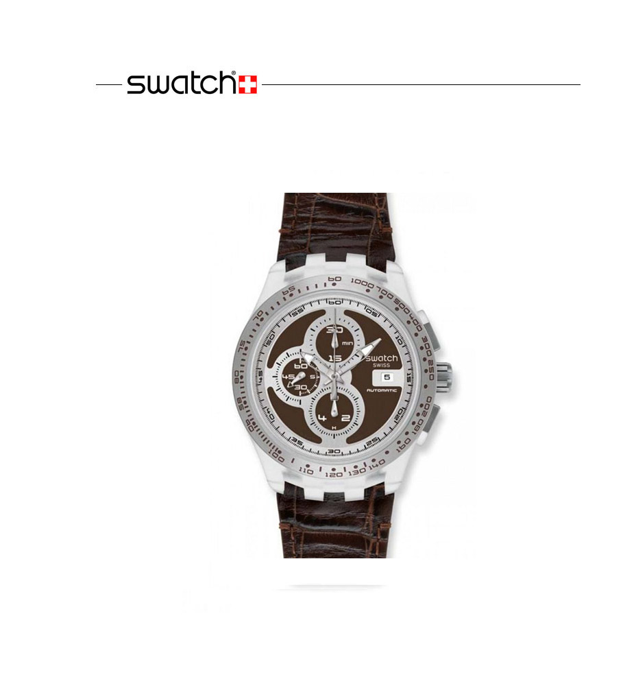 swatch irony金属系列机械男表 轨迹 棕 right track