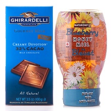 【买一送一】Naturoney哈昵蓝莓花蜂蜜375g (加拿大进口 罐)Ghirardelli吉尔德利牛奶巧克力100g (美国进口 包)
