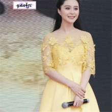 【范冰冰黄色连衣裙】最新最全范冰冰黄色连衣