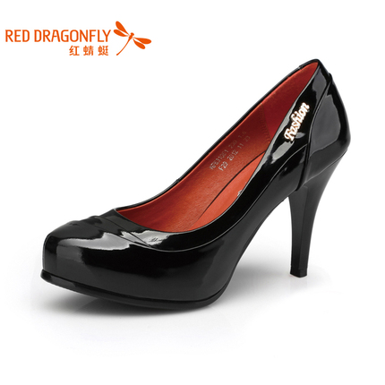 <em>红蜻蜓</em> 真皮女<em>单鞋</em> 2013<em>新款</em>正品时尚正装亮皮