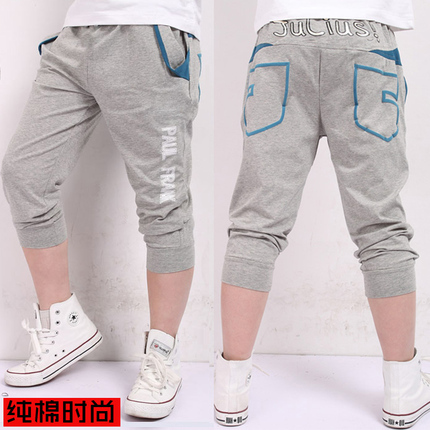 男童<em>马裤儿童</em>全棉针织七分裤 夏款童装男童中