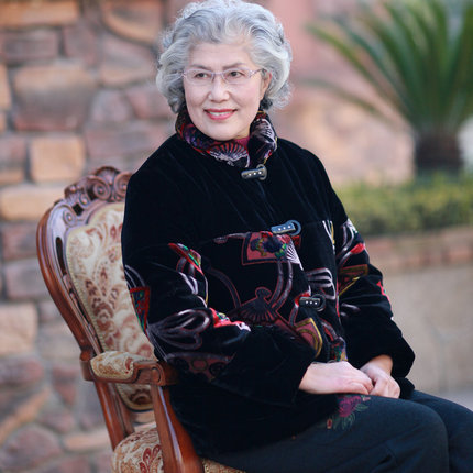 年度盛典 专柜品质 高档富态中老年妈妈装高档真丝绒棉衣238 - 如意淘