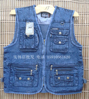 清仓特价中老年<em>牛仔马甲</em>男<em>加</em>肥<em>加大</em>春秋中年男